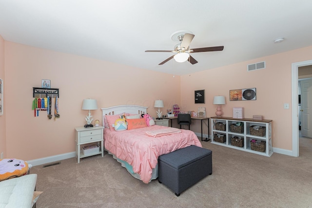 1338 Elkhorn Dr, Blacklick, OH 43004 - carpeted bedroom with baseboards and ceiling fan