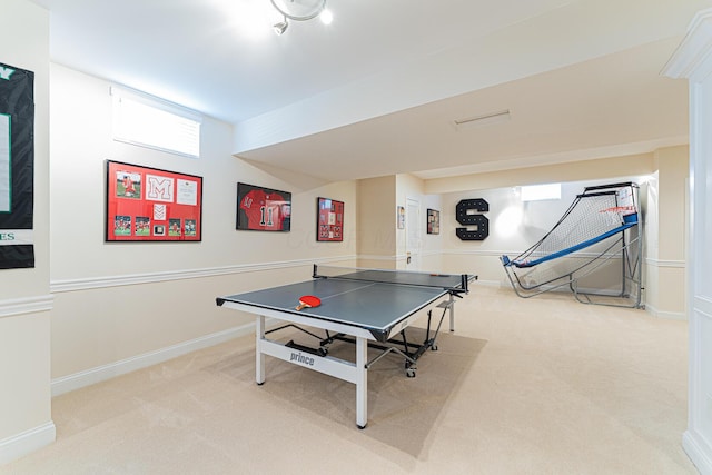 1338 Elkhorn Dr, Blacklick, OH 43004 - recreation room with light colored carpet and baseboards
