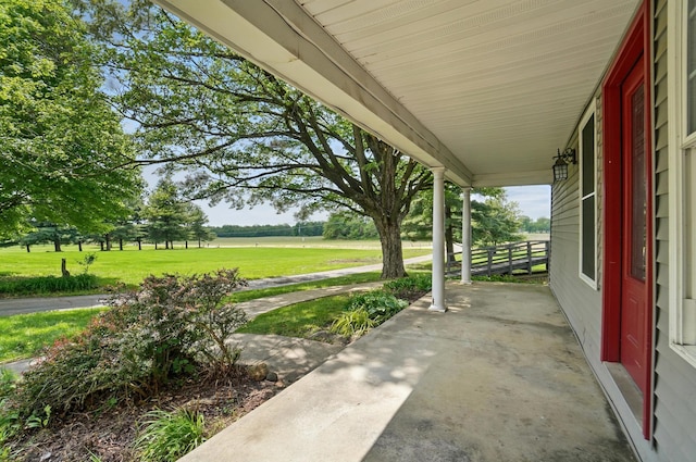 9820 Heimberger Rd NW, Baltimore, OH 43105 - view of patio / terrace with a porch