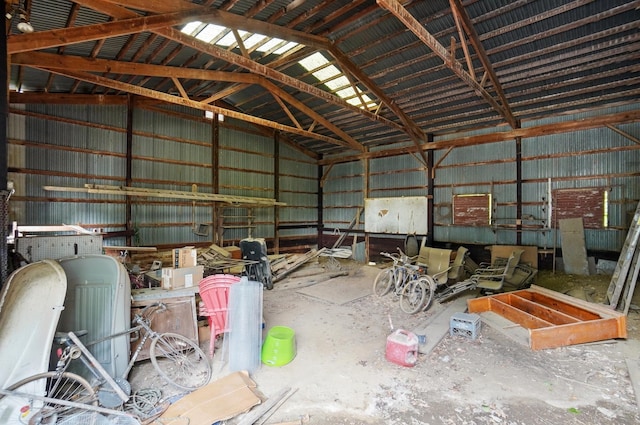 9820 Heimberger Rd NW, Baltimore, OH 43105 - garage with metal wall