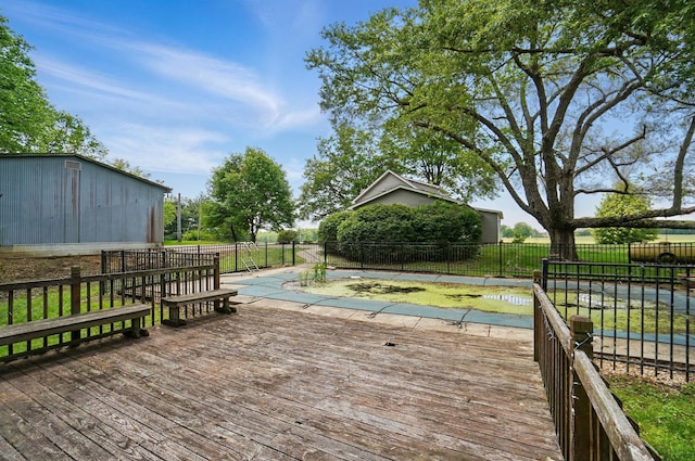 9820 Heimberger Rd NW, Baltimore, OH 43105 - wooden deck featuring fence