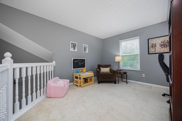 3409 Marl Pl, Columbus, OH 43221 - bedroom with a textured ceiling, carpet, baseboards, and a crib