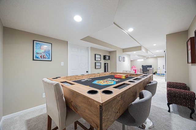 3409 Marl Pl, Columbus, OH 43221 - playroom with light carpet, baseboards, and recessed lighting