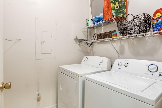 6077 Craughwell Ln, Dublin, OH 43017 - laundry room with independent washer and dryer, baseboards, and electric panel