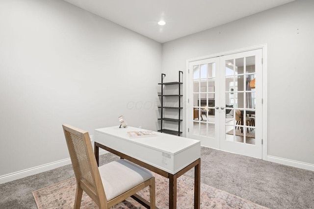 5165 Hamptonshire Dr, Dublin, OH 43016 - carpeted office space featuring french doors and baseboards