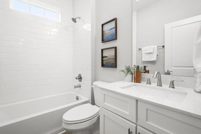 5165 Hamptonshire Dr, Dublin, OH 43016 - full bath with toilet, vanity, and bathtub / shower combination