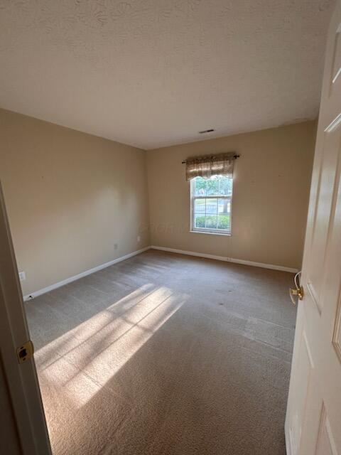 6855 Falcon Ln Unit 4A, Canal Winchester, OH 43110 - spare room featuring carpet flooring, baseboards, and a textured ceiling
