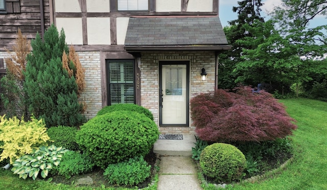 5392 Ponderosa Dr, Columbus, OH 43231 - view of exterior entry with brick siding