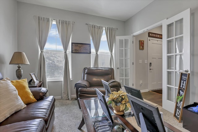4196 Holstein Dr, Obetz, OH 43207 - carpeted living room featuring french doors and baseboards