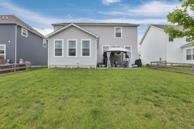 4196 Holstein Dr, Obetz, OH 43207 - rear view of house with a gazebo