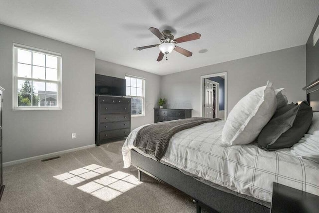 6004 Goldstone Dr, Grove City, OH 43123 - carpeted bedroom with baseboards and a ceiling fan