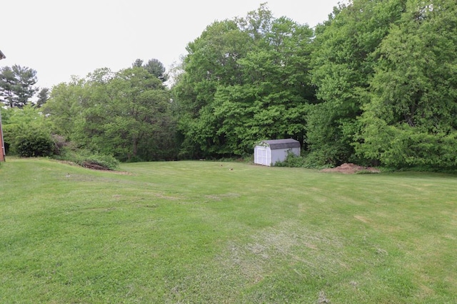 1266 Hanley Rd W, Mansfield, OH 44903 - view of green lawn featuring a shed and an outbuilding