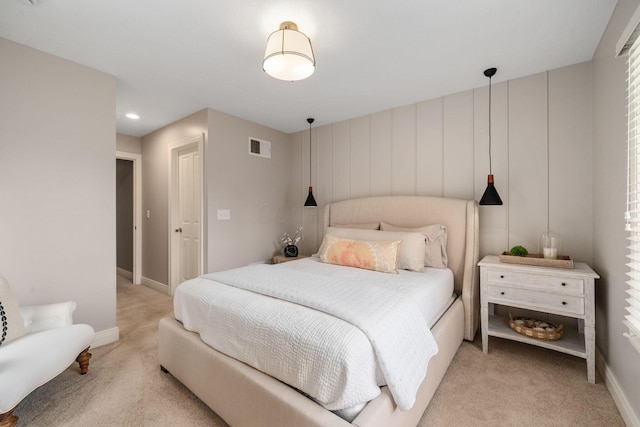712 Riverbend Ave, Powell, OH 43065 - bedroom with light carpet, baseboards, and recessed lighting