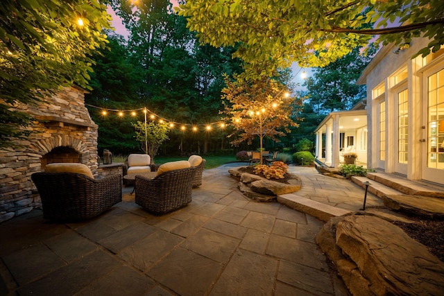 712 Riverbend Ave, Powell, OH 43065 - view of patio featuring an outdoor living space with a fireplace