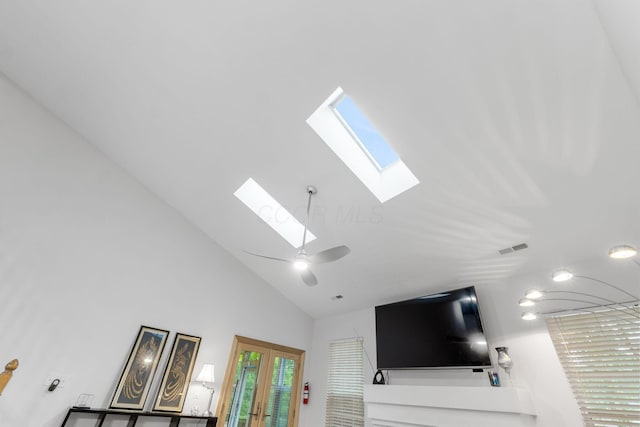308 Postage Cir, Pickerington, OH 43147 - detailed view of a skylight, french doors, and ceiling fan