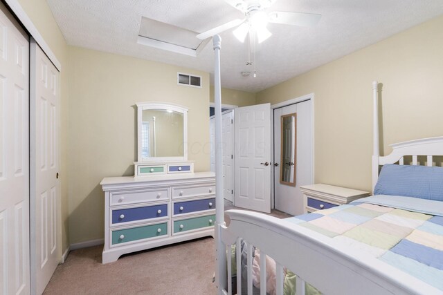 308 Postage Cir, Pickerington, OH 43147 - bedroom with light carpet, a ceiling fan, and baseboards