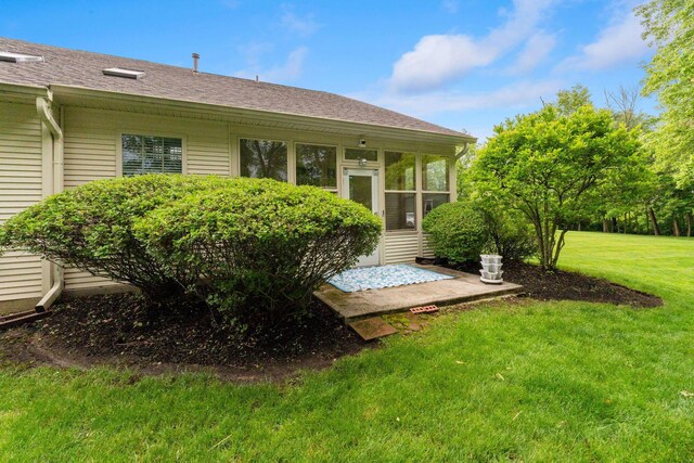 308 Postage Cir, Pickerington, OH 43147 - back of house with a lawn and a shingled roof