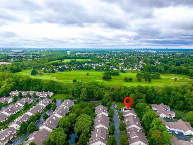 308 Postage Cir, Pickerington, OH 43147 - aerial perspective of suburban area with a tree filled landscape and a local golf course