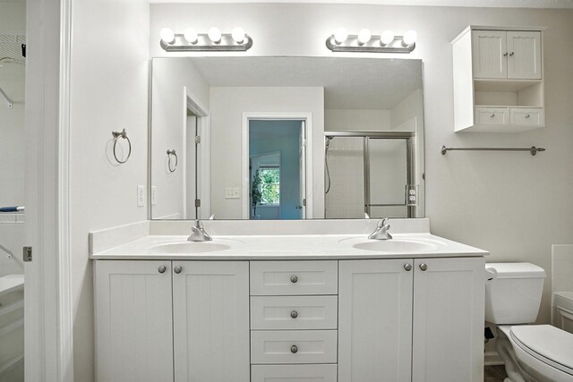 1223 Sanctuary Pl, Columbus, OH 43230 - full bath featuring double vanity and a shower stall