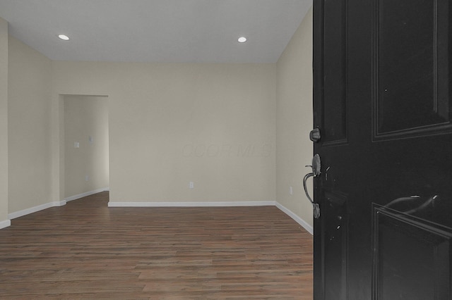564-564 Kelton Ave, Columbus, OH 43205 - empty room featuring wood finished floors, baseboards, and recessed lighting