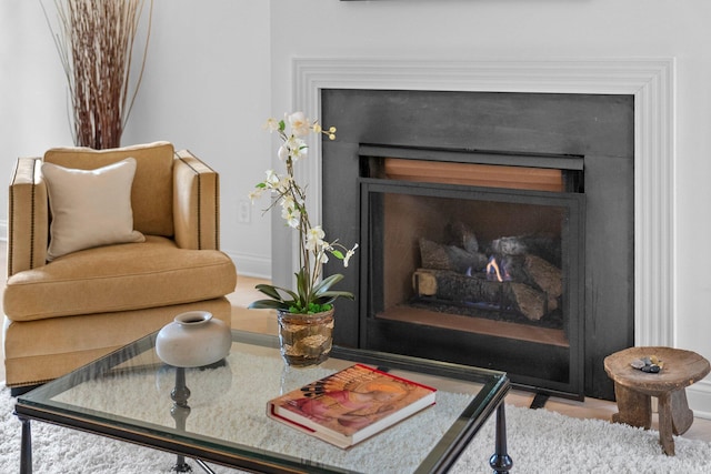 382 E Town St, Columbus, OH 43215 - detailed view of a warm lit fireplace