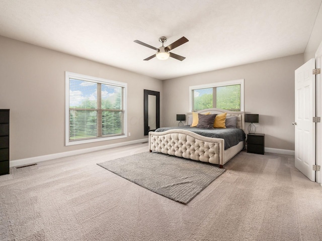 5046 Clark-Shaw Rd, Powell, OH 43065 - carpeted bedroom featuring baseboards and ceiling fan