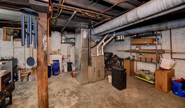 758 S Front St, Columbus, OH 43206 - unfinished below grade area with heating unit