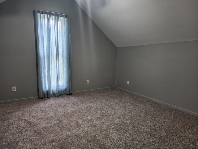7703 County Road 91, Lewistown, OH 43333 - bonus room with vaulted ceiling, carpet, and baseboards
