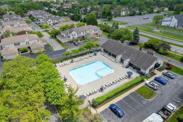 5394 Ambrosia Ave Unit 21B, Columbus, OH 43235 - aerial view of residential area featuring a pool