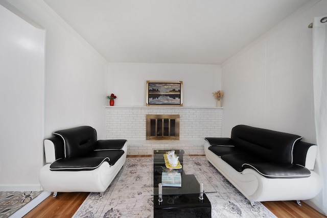 4861 Warminster Dr, Columbus, OH 43232 - living area with wood finished floors and a fireplace