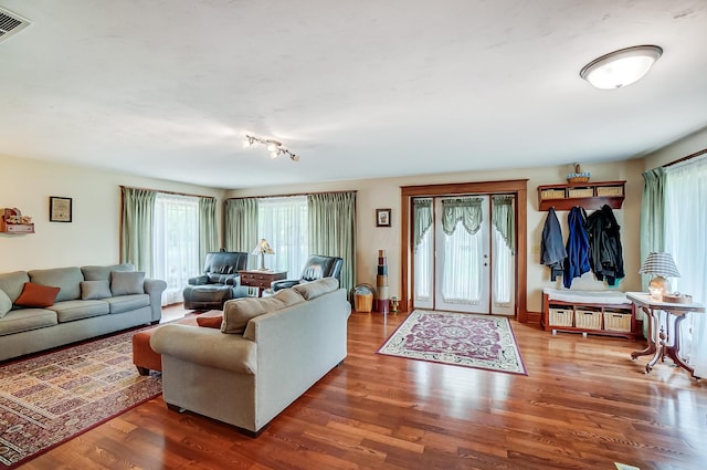 13742 State Rte 41, Jeffersonville, OH 43128 - living area with wood finished floors and track lighting