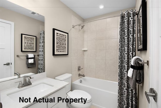 1304 Walsh Dr, Reynoldsburg, OH 43068 - bathroom with shower / tub combo, toilet, and vanity