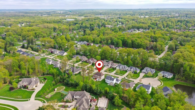 21252 Breckenridge Ln, Strongsville, OH 44149 - aerial perspective of suburban area with a forest