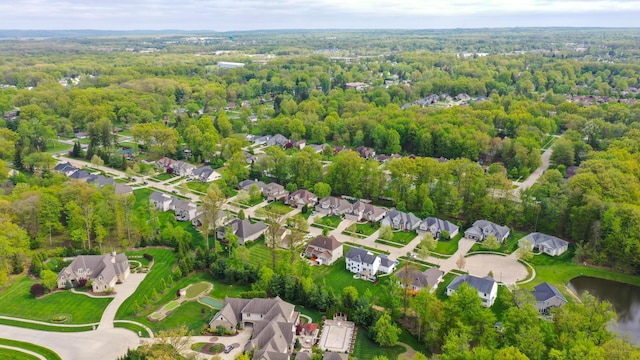 21252 Breckenridge Ln, Strongsville, OH 44149 - aerial perspective of suburban area with a heavily wooded area