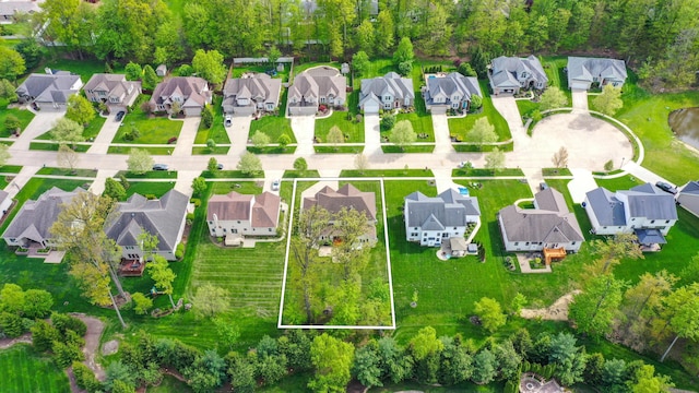 21252 Breckenridge Ln, Strongsville, OH 44149 - aerial perspective of suburban area with property parcel outlined