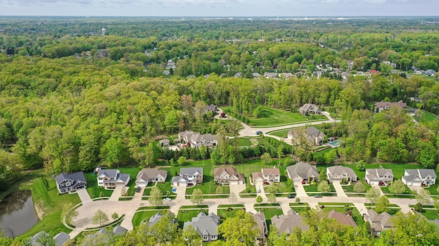 21252 Breckenridge Ln, Strongsville, OH 44149 - aerial view of property's location with a forest, nearby suburban area, and a large body of water
