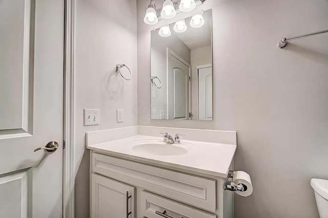 12281 Rooster Tail Dr, Pickerington, OH 43147 - half bathroom featuring vanity and toilet