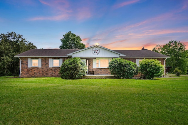 3865 Anderson Rd, Circleville, OH 43113 - ranch-style home with brick siding and a yard