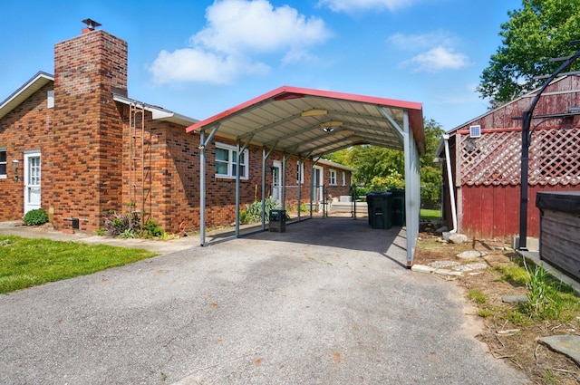 3865 Anderson Rd, Circleville, OH 43113 - view of parking featuring a detached carport and driveway