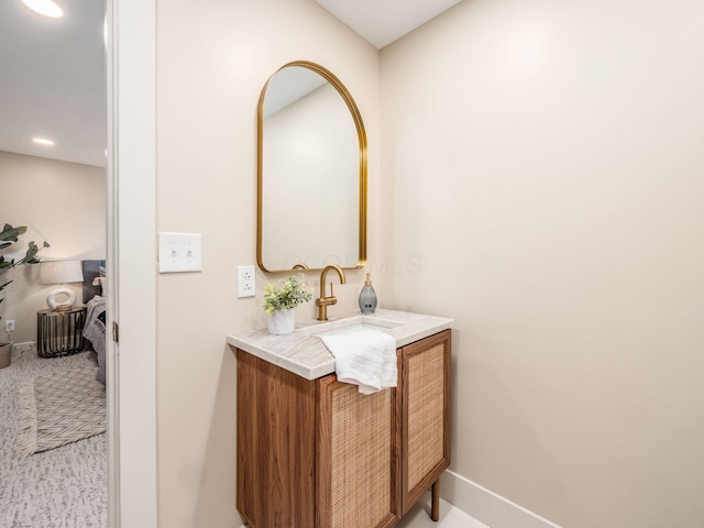 697 Stanley Ave, Columbus, OH 43206 - bathroom featuring vanity and baseboards