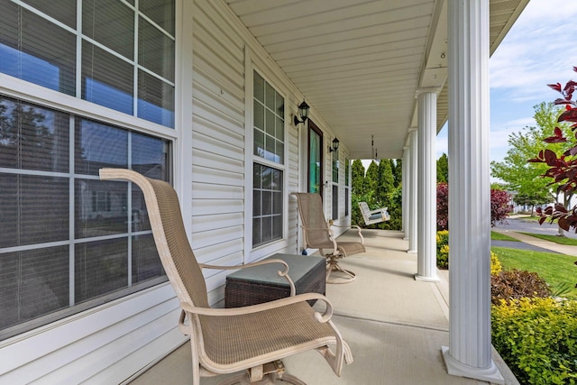 view of patio / terrace with a porch