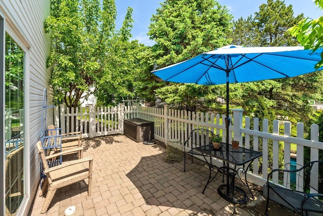 4642 Hobson Dr Unit 13E, Columbus, OH 43228 - view of patio with fence