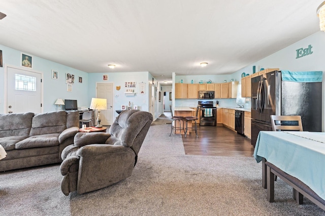 145 Sara Ave, Marion, OH 43302 - living area featuring dark colored carpet