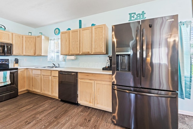 145 Sara Ave, Marion, OH 43302 - kitchen with stainless steel appliances, light brown cabinetry, and light countertops