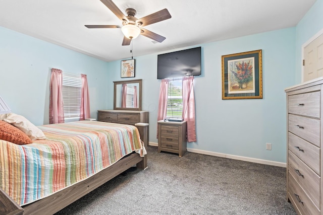 145 Sara Ave, Marion, OH 43302 - carpeted bedroom featuring a ceiling fan and baseboards