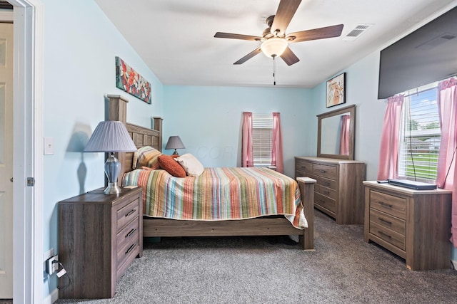 145 Sara Ave, Marion, OH 43302 - bedroom featuring carpet floors and a ceiling fan