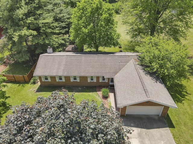view from above of property