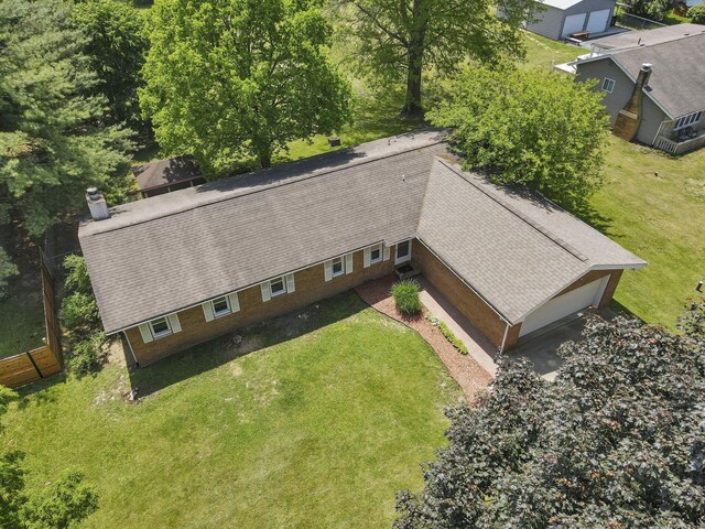 view from above of property