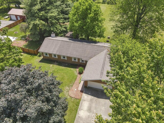 view from above of property