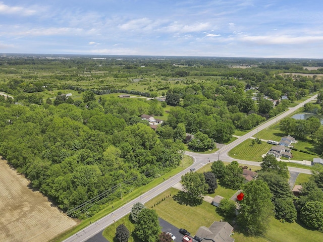bird's eye view of a heavily wooded area